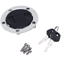 Cyclist store Motorcycle Fuel Gas Tank Cap de bloqueo Cubierta de llave encaja compatible para Suzuki SV1000 650 GSF1250…